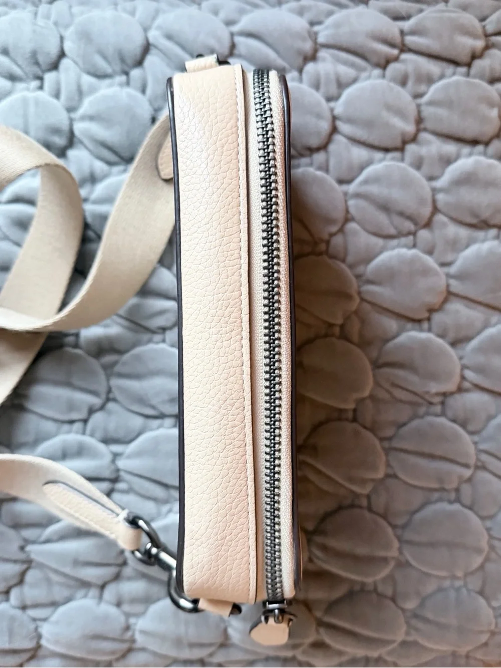 Coach Charter Slim Pebble Leather Crossbody - ivory